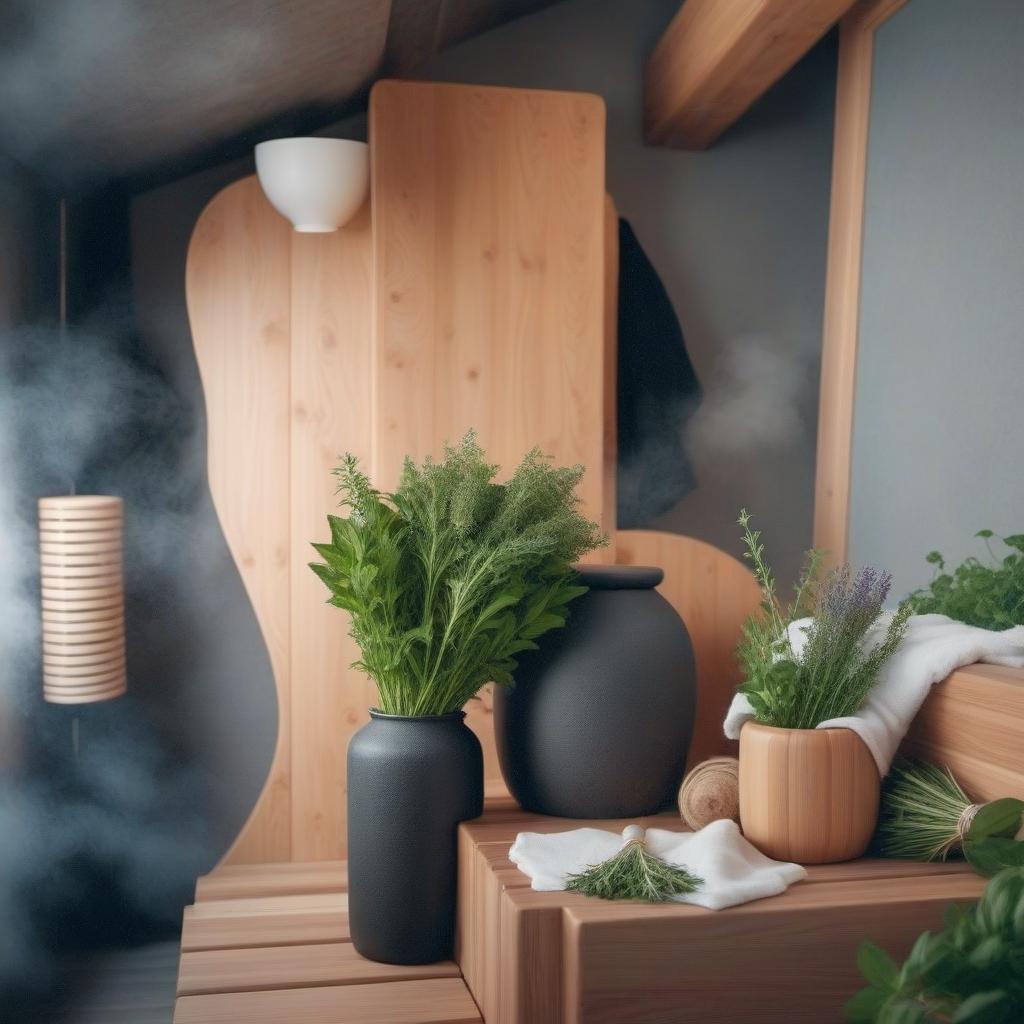  A plump woman Sauna A bouquet of herbs hyperrealistic, full body, detailed clothing, highly detailed, cinematic lighting, stunningly beautiful, intricate, sharp focus, f/1. 8, 85mm, (centered image composition), (professionally color graded), ((bright soft diffused light)), volumetric fog, trending on instagram, trending on tumblr, HDR 4K, 8K