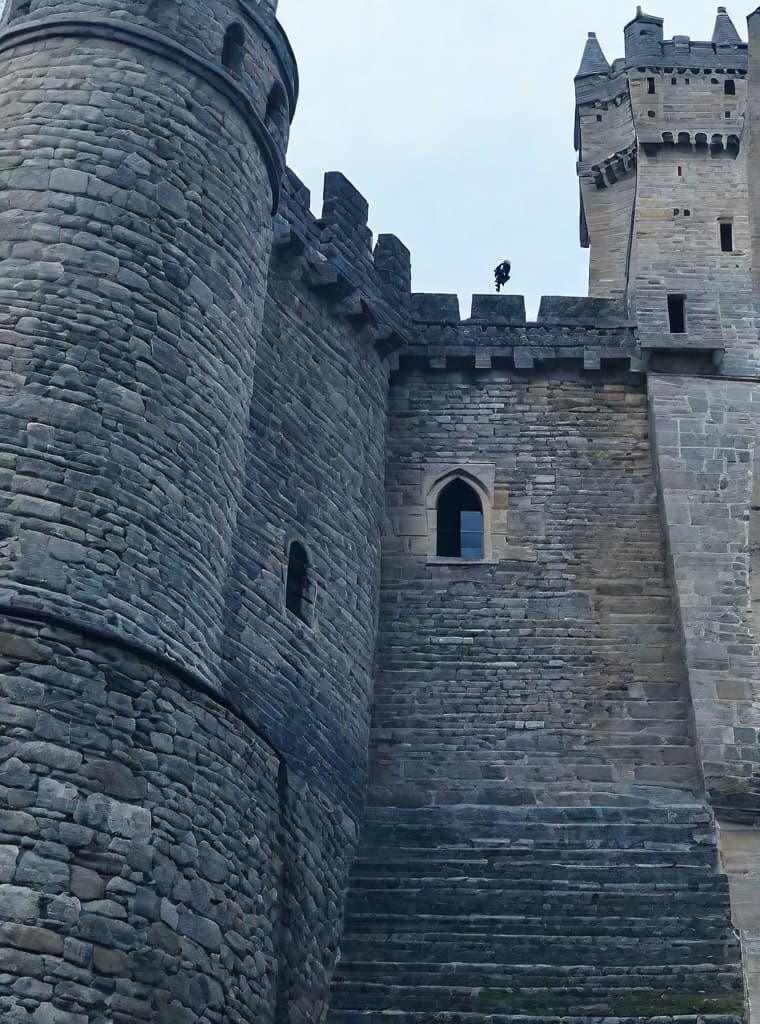  ghost dragon hunting a top a castle tower