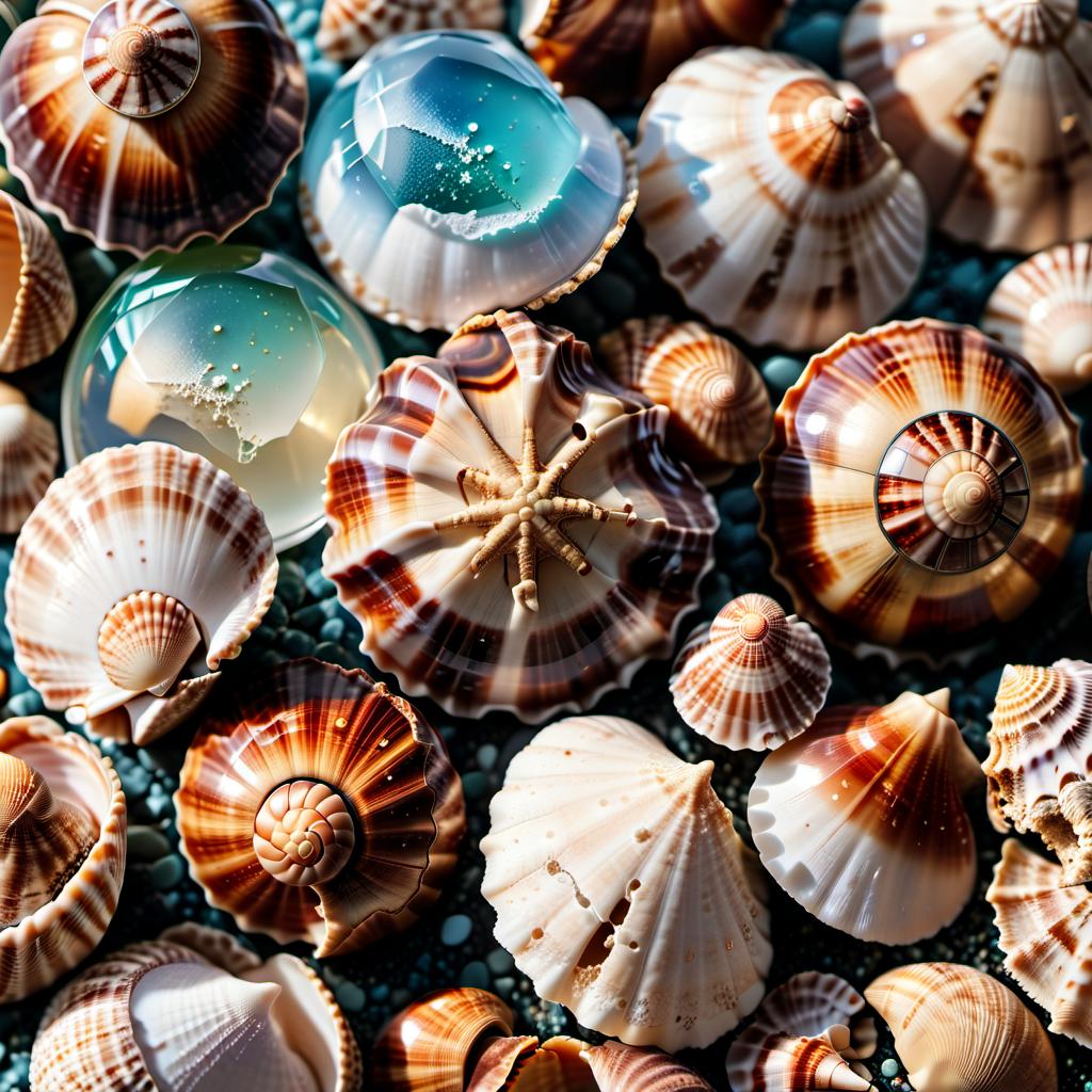  cinematic photo cosmetics for face care, decorative cosmetics, seashells, sea . 35mm photograph, film, bokeh, professional, 4k, highly detailed, civitai