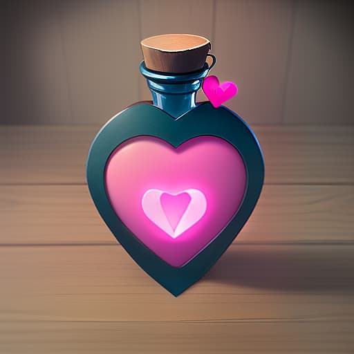  casual style, icon, game icon, heart shaped bottle, love potion