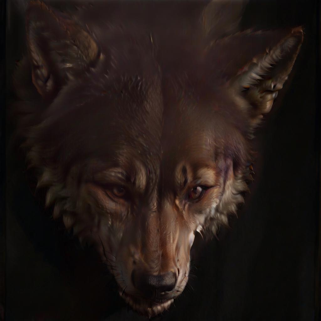  breathtaking wolf head with fur . award winning, professional, highly detailed, civitai