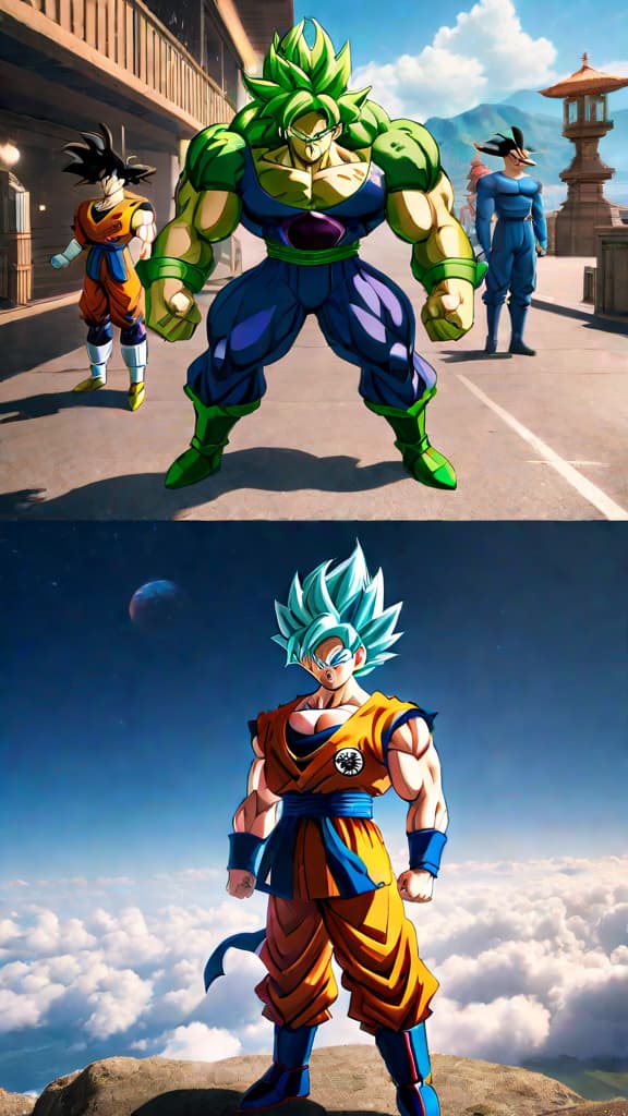  anime art of dragon ball super: broly blu ray and dvd available on amazon and major retailers. hyperrealistic, full body, detailed clothing, highly detailed, cinematic lighting, stunningly beautiful, intricate, sharp focus, f/1. 8, 85mm, (centered image composition), (professionally color graded), ((bright soft diffused light)), volumetric fog, trending on instagram, trending on tumblr, HDR 4K, 8K