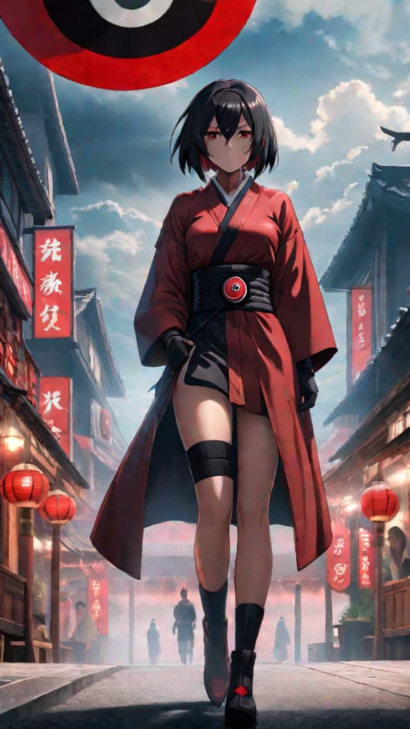  an anime art depicting the devastating cost of unlocking the true potential of the sharingan. hyperrealistic, full body, detailed clothing, highly detailed, cinematic lighting, stunningly beautiful, intricate, sharp focus, f/1. 8, 85mm, (centered image composition), (professionally color graded), ((bright soft diffused light)), volumetric fog, trending on instagram, trending on tumblr, HDR 4K, 8K