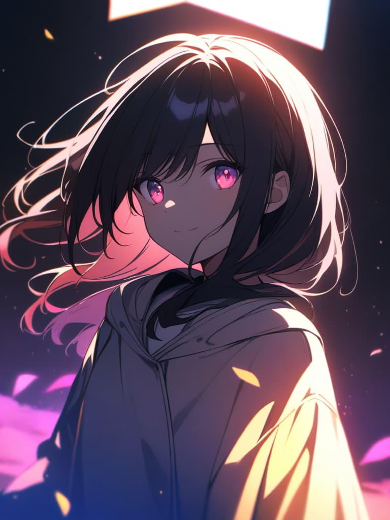  a beautiful black haired girl,smile,long messy hair,ultra detailed,best shadow,beautiful detailed deep rainbow eyes,cute and beautiful face,shy smile,white shirt,upper body view,colorful,(masterpiece:1.2),(best quality:1.2),detailed background,high contrast,(best illumination,an extremely delicate and beautiful),((cinematic light)),hyper detail,dramatic light,intricate details,8k,anime,very aesthetic