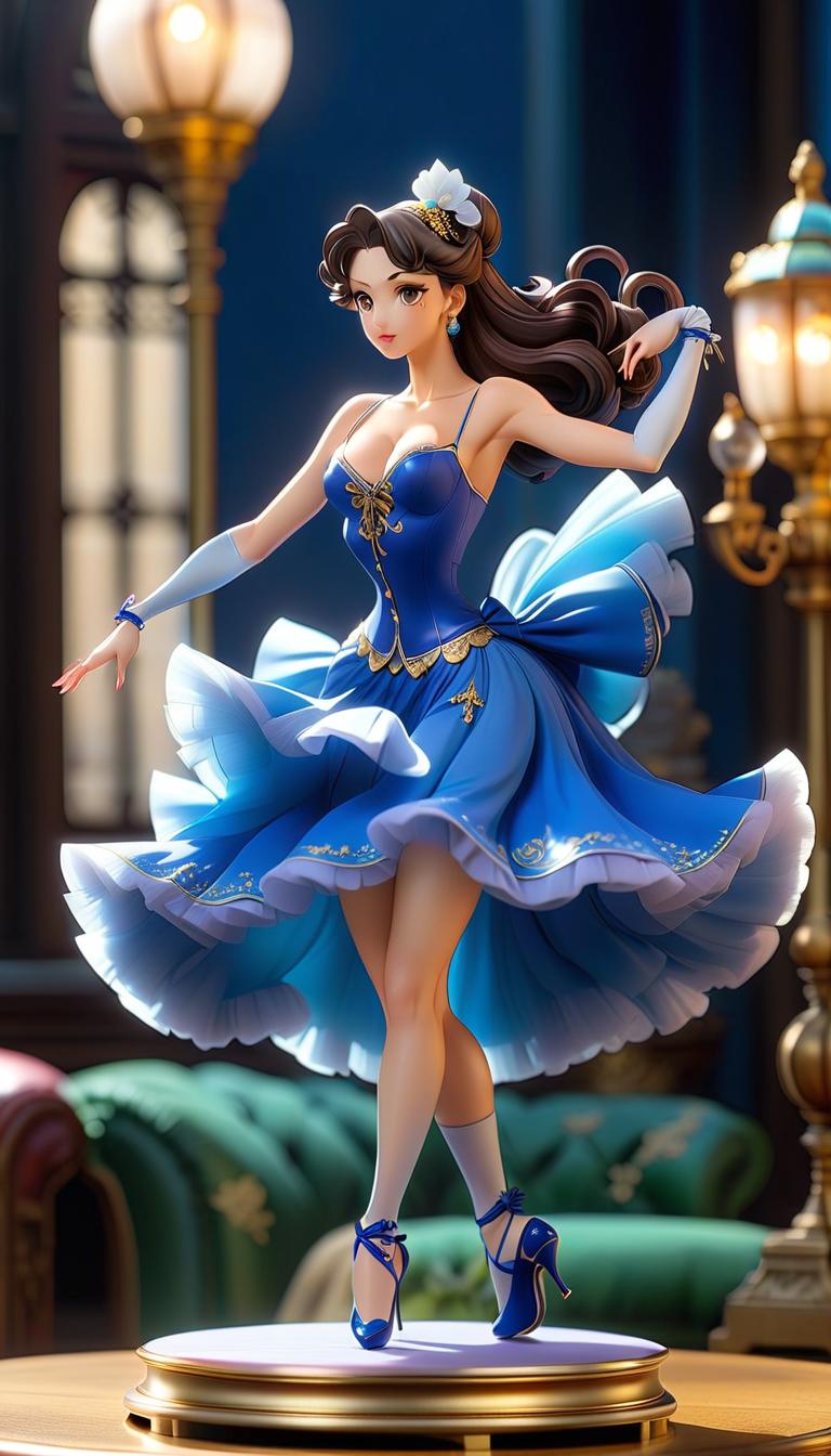  anime artwork Полностью голая , porcelain statuette in ultramarine color of a with an elegant figure in dance, огромная голая грудь, spicy pose , a ballerina in various dance poses, in a short transparent tutu with muscular pumped legs, a big bust and a neat , fantastically, romantically, dynamically, sensually, aesthetically.picturesque, oil.faberge style. . anime style, key visual, vint, studio anime, highly detailed, sticker hyperrealistic, full body, detailed clothing, highly detailed, cinematic lighting, stunningly beautiful, intricate, sharp focus, f/1. 8, 85mm, (centered image composition), (professionally color graded), ((bright soft diffused light)), volumetric fog, trending on instagram, trending on tumblr, HDR 4K, 8K