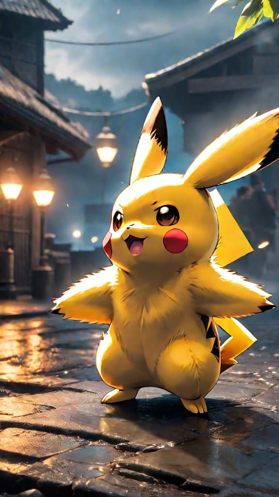  anime art of pikachu from pokémon, exhausted but determined, unleashing final attack in an intense battle to make ash proud hyperrealistic, full body, detailed clothing, highly detailed, cinematic lighting, stunningly beautiful, intricate, sharp focus, f/1. 8, 85mm, (centered image composition), (professionally color graded), ((bright soft diffused light)), volumetric fog, trending on instagram, trending on tumblr, HDR 4K, 8K