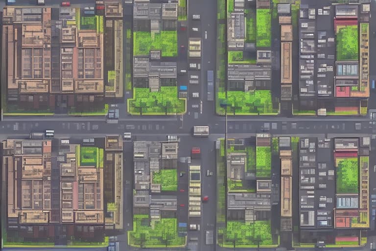  Create a blank road map of Gotham City with: - Roads, highways, and alleys - Empty spaces for buildings and landmarks - Basic road features like streetlights and crosswalks Leave the building spaces blank for customization.