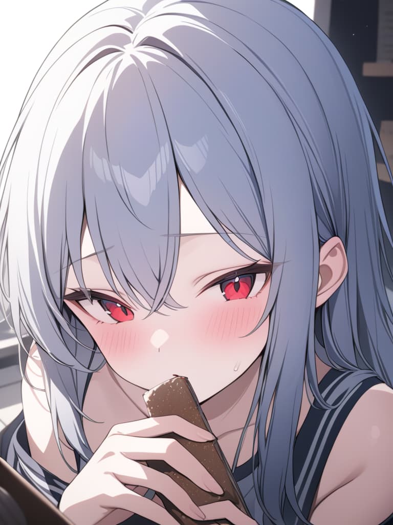  cool, boys, high school students, red eyes, silver hair, tobacco, masterpiece, best quality,8k,ultra detailed,high resolution,an extremely delicate and beautiful,hyper detail