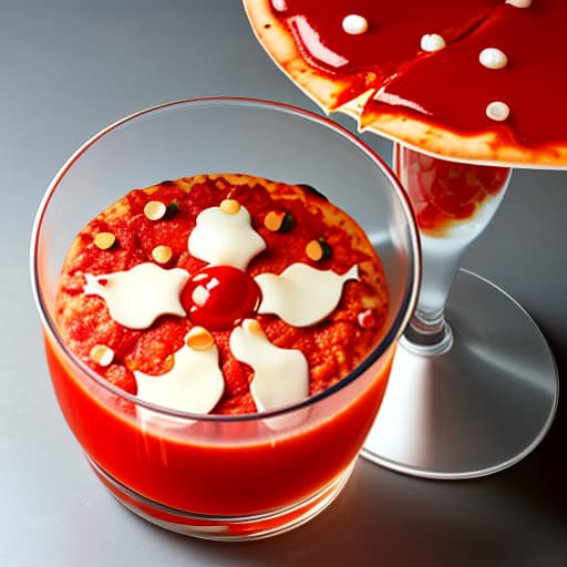  liquid pizza in a glass