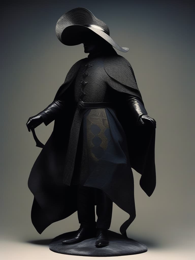  shadow humans, whole body shadow, jet black body, medieval aristocratic clothing, silk hat, absurd, mysterious, dali style picture,