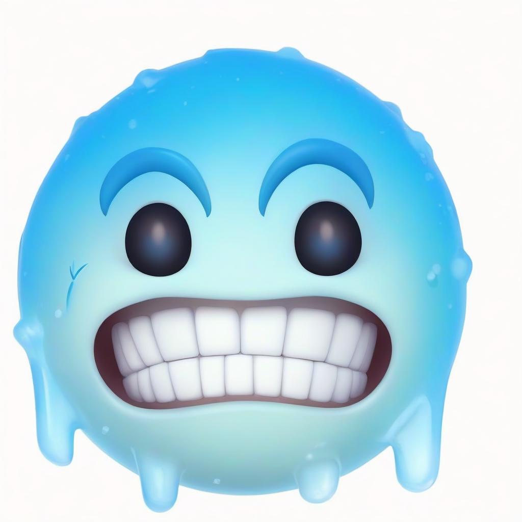  emoji with horns froze and turned into ice,