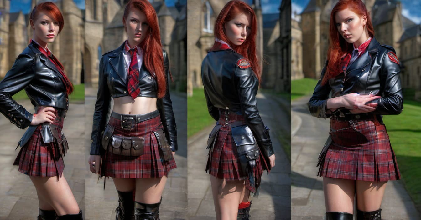  hdr photo of kilt latex girl . high dynamic range, vivid, rich details, clear shadows and highlights, realistic, intense, enhanced contrast, highly detailed