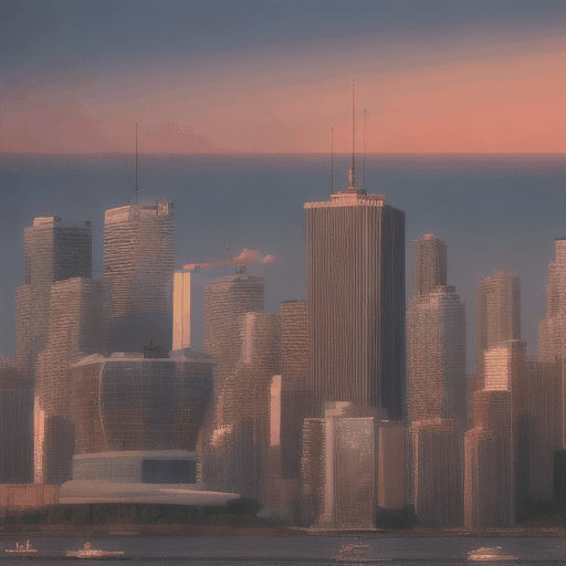 A video of the Toronto skyline at Sunset