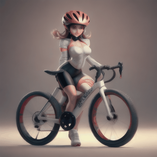 A beautiful lady on bike