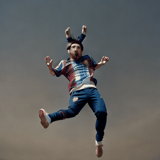 Messi jumping