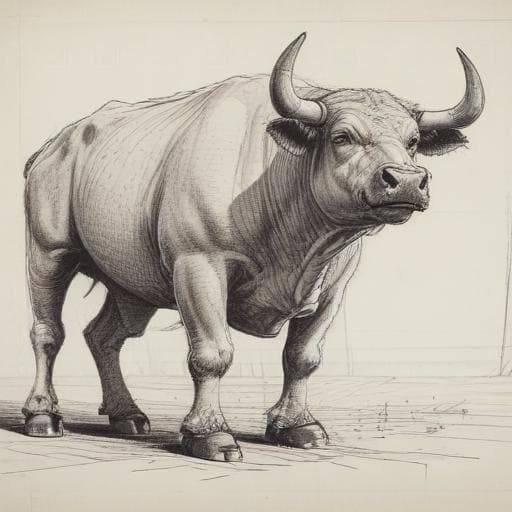 Devo disegnare stile fumetto un Toro in una arena con un 14 stampato sulla groppa