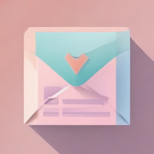 vector art illustration, (newsletter icon), flat style, pastel color pallette