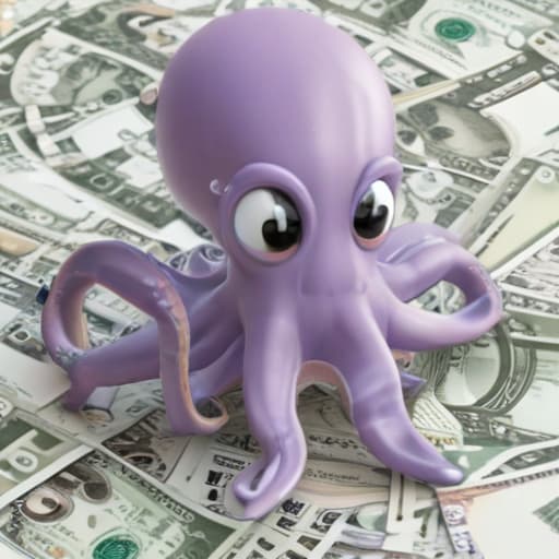 Squid holding moneyGenerate animation images