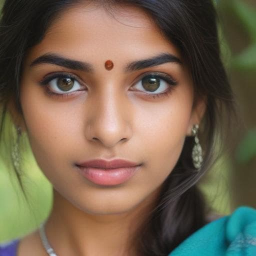 Indian young woman with beautiful face beautiful eyes small hip