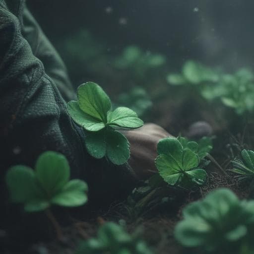 Realistic clovers moving hyperrealistic, full body, detailed clothing, highly detailed, cinematic lighting, stunningly beautiful, intricate, sharp focus, f/1. 8, 85mm, (centered image composition), (professionally color graded), ((bright soft diffused light)), volumetric fog, trending on instagram, trending on tumblr, HDR 4K, 8K