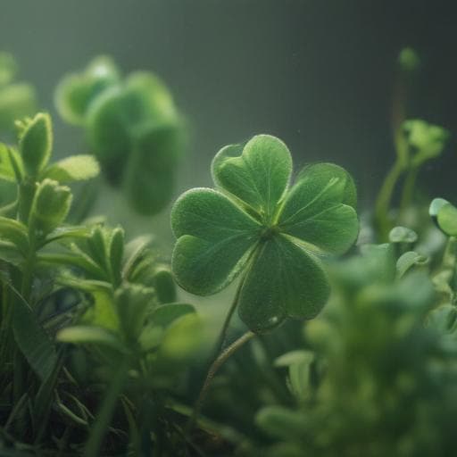 Realistic clovers with wording saying Happy St. Patrick’s Day hyperrealistic, full body, detailed clothing, highly detailed, cinematic lighting, stunningly beautiful, intricate, sharp focus, f/1. 8, 85mm, (centered image composition), (professionally color graded), ((bright soft diffused light)), volumetric fog, trending on instagram, trending on tumblr, HDR 4K, 8K