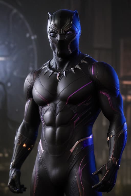 Black panther suit infused with RGB lights