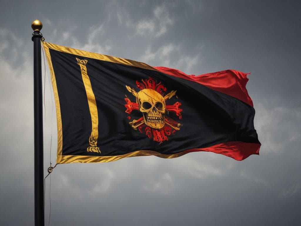 flag:((black:death),(red:blood),(golden:wealth))