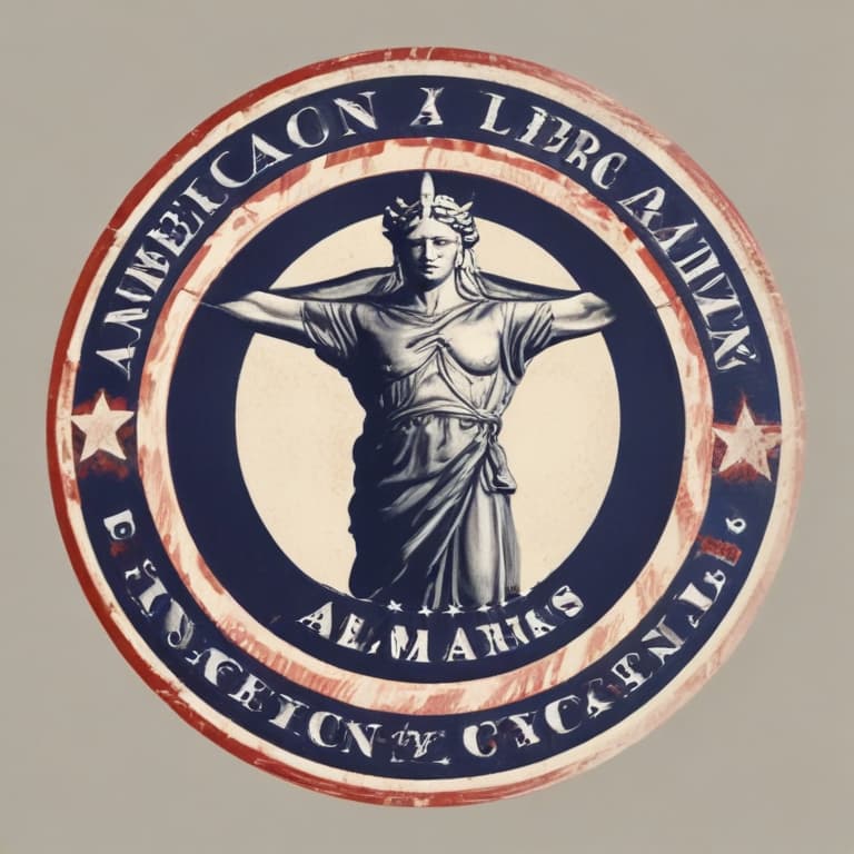 Logo for American Liberation for American Minds in a circle