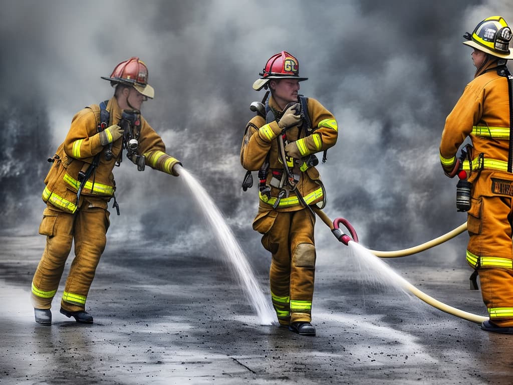 lnkdn photography firefighter with hose