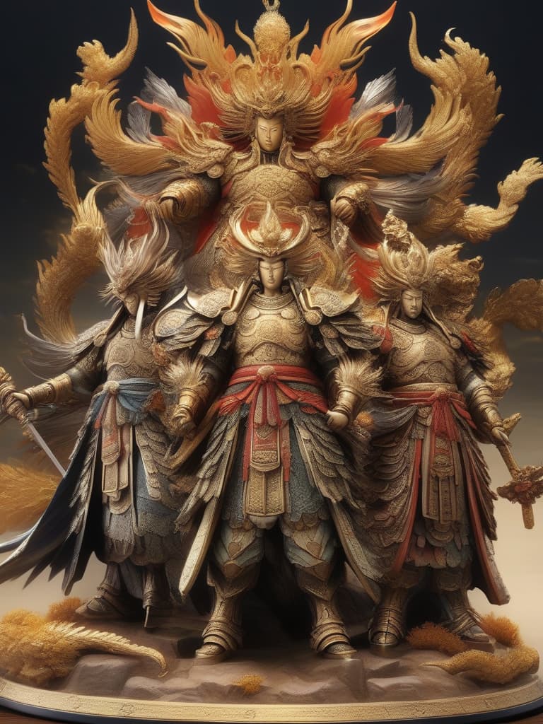  Four Heavenly King, Xuanwu, Suzaku, Qinglong, Four Gods, 💩, 💩, 💩, 💩, 💩,, masterpiece, best quality,8k,ultra detailed,high resolution,an extremely delicate and beautiful,hyper detail