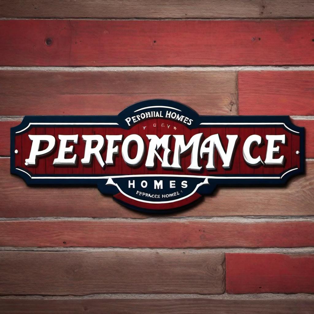  Vintage style logo for a residential handyman business named 'Performance Homes and More LLC'. The logo should primarily use the colors red, white, and blue. It should include vintage handyman elements and be eye-catching. Icons or symbols could include tools such as wrenches, hammers, or screwdrivers, along with elements related to mobile homes like porches, vinyl siding, or plumbing. The font should match the vintage aesthetic. Ensure the spelling is correct: 'Performance Homes and More LLC'. hyperrealistic, full body, detailed clothing, highly detailed, cinematic lighting, stunningly beautiful, intricate, sharp focus, f/1. 8, 85mm, (centered image composition), (professionally color graded), ((bright soft diffused light)), volumetric fog, trending on instagram, trending on tumblr, HDR 4K, 8K