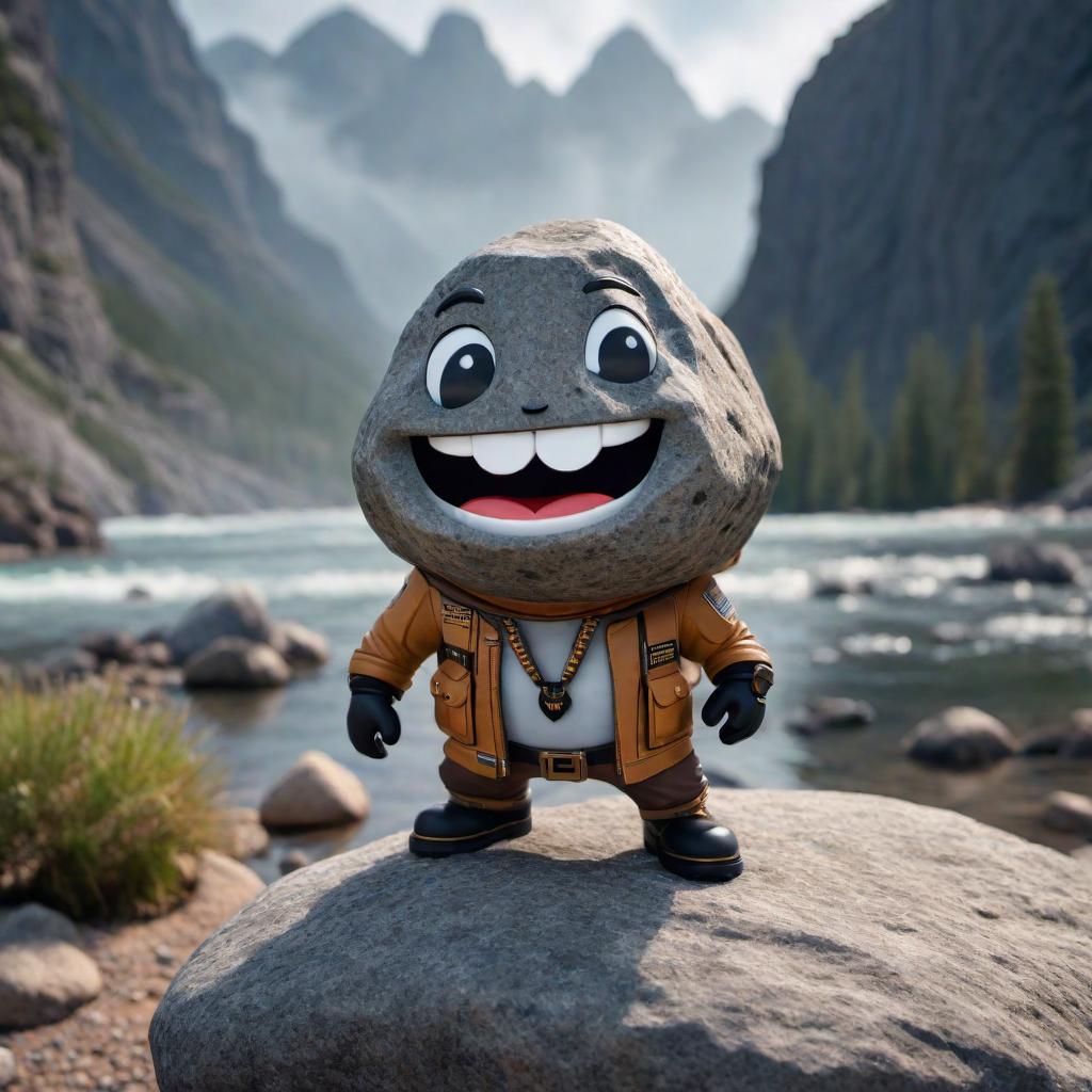  a funny rock pun meme featuring a cartoon rock with a smiling face saying 'I take you for granite.' hyperrealistic, full body, detailed clothing, highly detailed, cinematic lighting, stunningly beautiful, intricate, sharp focus, f/1. 8, 85mm, (centered image composition), (professionally color graded), ((bright soft diffused light)), volumetric fog, trending on instagram, trending on tumblr, HDR 4K, 8K