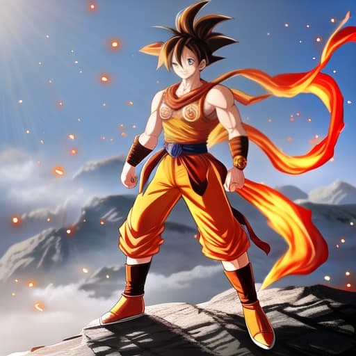  goku contra luffy hyperrealistic, full body, detailed clothing, highly detailed, cinematic lighting, stunningly beautiful, intricate, sharp focus, f/1. 8, 85mm, (centered image composition), (professionally color graded), ((bright soft diffused light)), volumetric fog, trending on instagram, trending on tumblr, HDR 4K, 8K