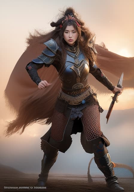  Women's warlord in the Warring States period, (Masterpiece, BestQuality:1.3), (ultra detailed:1.2), (hyperrealistic:1.3), (RAW photo:1.2),High detail RAW color photo, professional photograph, (Photorealistic:1.4), (realistic:1.4), ,professional lighting, (japanese), beautiful face, (realistic face)