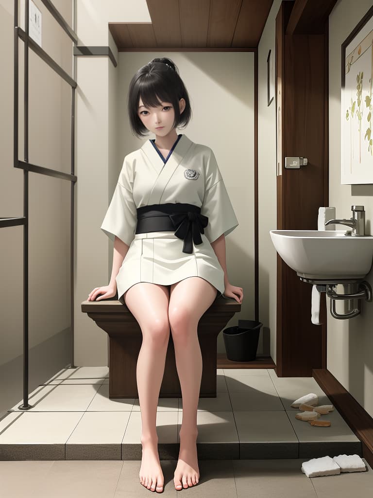  Japanese style toilet, stepping girl, poop, masterpiece, best quality,8k,ultra detailed,high resolution,an extremely delicate and beautiful,hyper detail