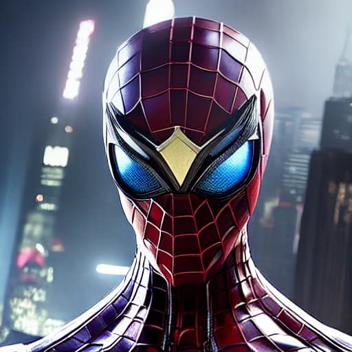 nousr robot spiderman hyperrealistic, full body, detailed clothing, highly detailed, cinematic lighting, stunningly beautiful, intricate, sharp focus, f/1. 8, 85mm, (centered image composition), (professionally color graded), ((bright soft diffused light)), volumetric fog, trending on instagram, trending on tumblr, HDR 4K, 8K