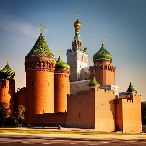 dvarchmodern Russian Kremlin hyperrealistic, full body, detailed clothing, highly detailed, cinematic lighting, stunningly beautiful, intricate, sharp focus, f/1. 8, 85mm, (centered image composition), (professionally color graded), ((bright soft diffused light)), volumetric fog, trending on instagram, trending on tumblr, HDR 4K, 8K