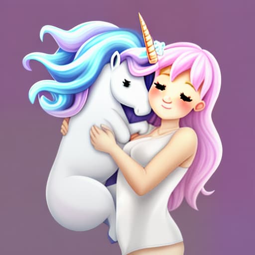  Clean unicorn hugging baby unicorn