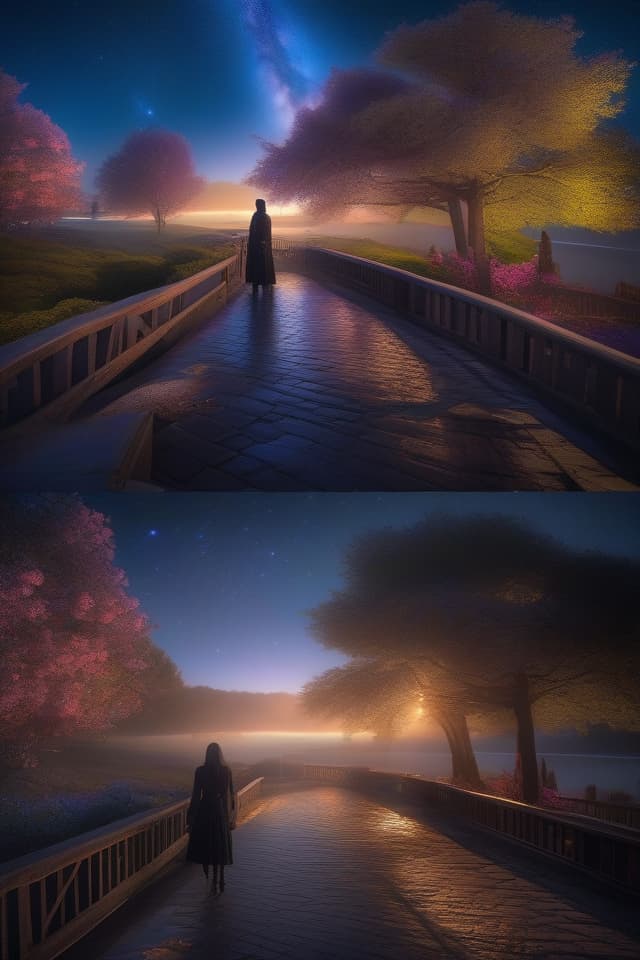  Ultra detailed,8k,high resolution,absurd,employed,detailed,delicate composition,cinematic angles,bold composition,detailed to the last detail,{{Seventh Sunset🎋:1.4}}(Thinking of a lover I can't see) {(Starry sky,Milky Way🌌),Night sky,Park,(Man looking at Milky Way🌌): 1.4},top quality,masterpiece, hyperrealistic, full body, detailed clothing, highly detailed, cinematic lighting, stunningly beautiful, intricate, sharp focus, f/1. 8, 85mm, (centered image composition), (professionally color graded), ((bright soft diffused light)), volumetric fog, trending on instagram, trending on tumblr, HDR 4K, 8K