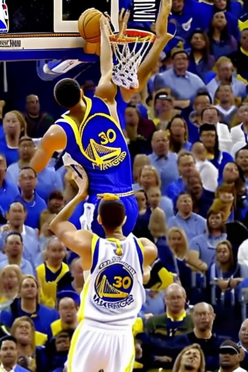 wa-vy style Steph curry dunking on shack O’Neal