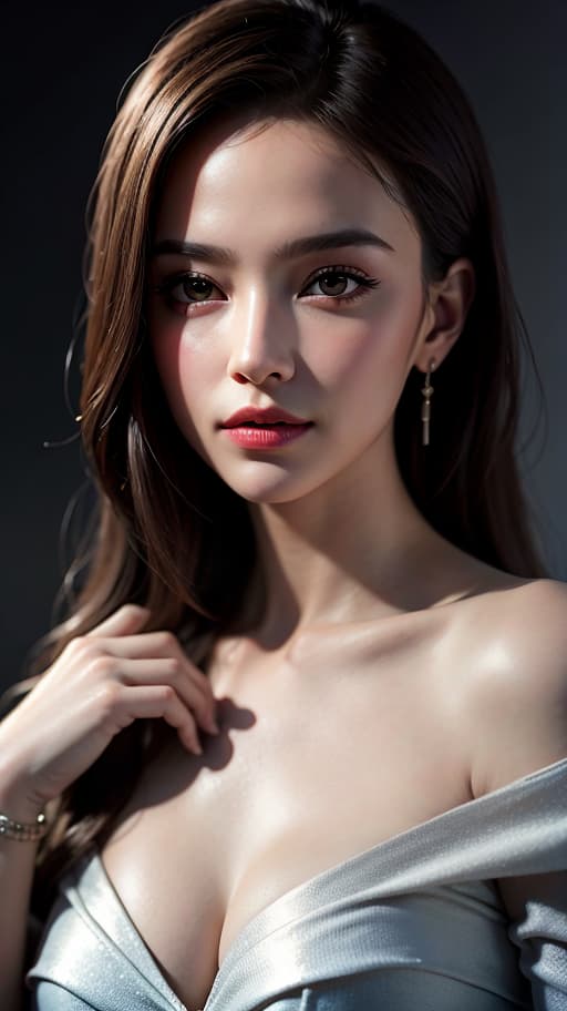  Best quality, masterpiece, ultra high res, (photorealistic:1.4), raw photo, (detail face:1.3), (realistic skin), deep shadow, dramatic lighting, pretty, elegant, feminine, graceful, charming, stylish, alluring, radiant, sophisticated, stunning, attractive, glamorous, lovely, enchanting, chic, fashionable, poised, delicate, regal, captivating, deep shadow, dramatic lighting, portrait, portrait size, unedited, symmetrical balance