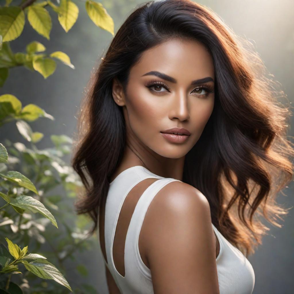  A straightforward, unbiased image of a woman without any particular cultural, racial, or stylistic influence. The woman should have a neutral expression and wear simple, everyday clothing suitable for any casual environment, with a plain background. hyperrealistic, full body, detailed clothing, highly detailed, cinematic lighting, stunningly beautiful, intricate, sharp focus, f/1. 8, 85mm, (centered image composition), (professionally color graded), ((bright soft diffused light)), volumetric fog, trending on instagram, trending on tumblr, HDR 4K, 8K