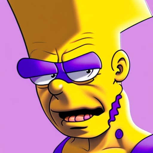  Make bart simpson but hes purple