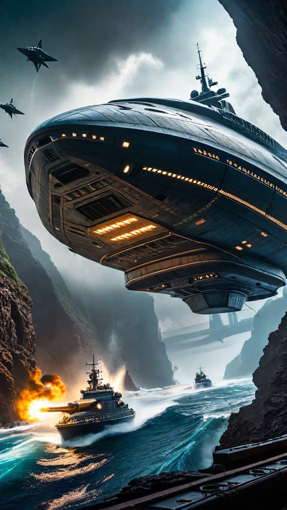  [Vance's ship rocked violently from the impact. Returned fire she yelled over the blaring alarms.] In the midst of the chaotic battle, Vance's ship shuddered from the force of the alien vessel's attack. Undeterred, Vance barked orders to her crew, commanding them to return fire. The bridge was filled with the deafening sound of alarms as the crew scrambled to defend their ship. Amid the chaos, Vance's eyes were drawn to the view screen, where she spotted a tiny escape pod launching from the alien craft. Her heart raced as she realized this could be the key to unraveling the mystery behind the mysterious signal that had led them here. hyperrealistic, full body, detailed clothing, highly detailed, cinematic lighting, stunningly beautiful, intricate, sharp focus, f/1. 8, 85mm, (centered image composition), (professionally color graded), ((bright soft diffused light)), volumetric fog, trending on instagram, trending on tumblr, HDR 4K, 8K