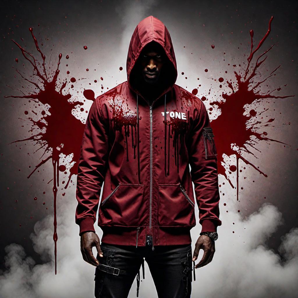  Text 'TONE 066' written in bold, impactful fonts on a bloody background. The background should be rich with deep, dark red shades, and splatters or drips of blood to enhance the intensity and drama. Ensure the text stands out prominently against the bloody backdrop with a raw, dramatic feel suitable for album art. hyperrealistic, full body, detailed clothing, highly detailed, cinematic lighting, stunningly beautiful, intricate, sharp focus, f/1. 8, 85mm, (centered image composition), (professionally color graded), ((bright soft diffused light)), volumetric fog, trending on instagram, trending on tumblr, HDR 4K, 8K