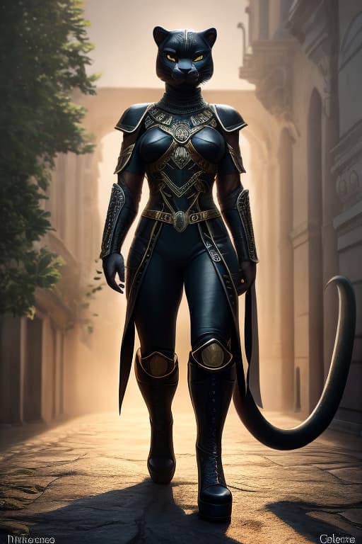  black panther snake spartan hyperrealistic, full body, detailed clothing, highly detailed, cinematic lighting, stunningly beautiful, intricate, sharp focus, f/1. 8, 85mm, (centered image composition), (professionally color graded), ((bright soft diffused light)), volumetric fog, trending on instagram, trending on tumblr, HDR 4K, 8K