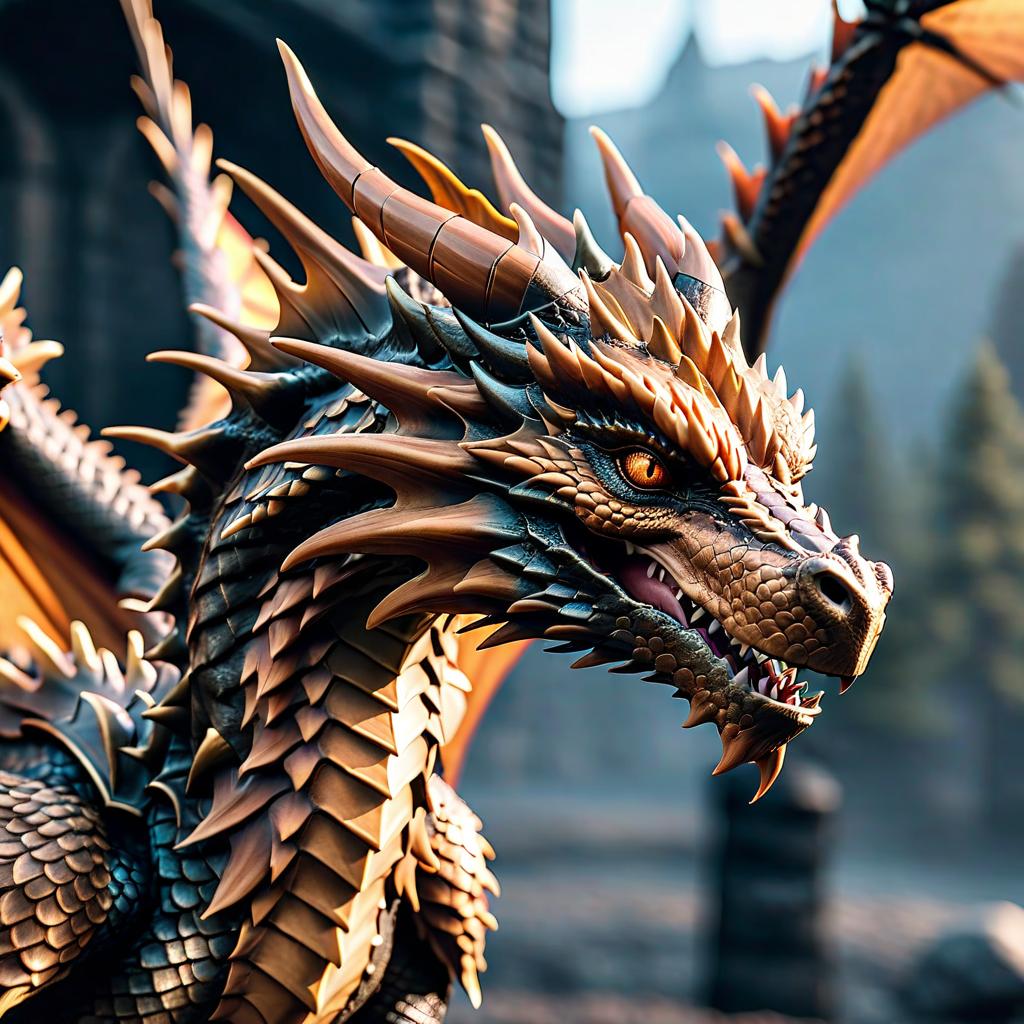  Armored and thick brown dragon, with small wings. hyperrealistic, full body, detailed clothing, highly detailed, cinematic lighting, stunningly beautiful, intricate, sharp focus, f/1. 8, 85mm, (centered image composition), (professionally color graded), ((bright soft diffused light)), volumetric fog, trending on instagram, trending on tumblr, HDR 4K, 8K