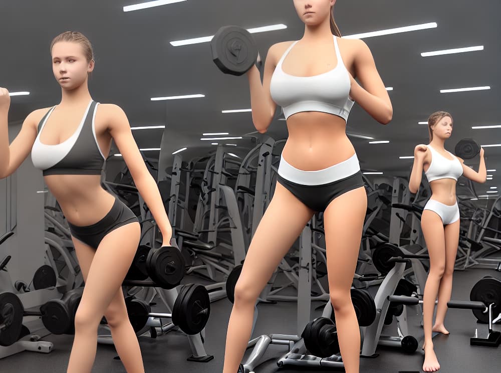  Gym Room, 2 German Girls 18yo , Realistic Shaper 16K HD, Clear Face and Clear Bodys, full view, softcore