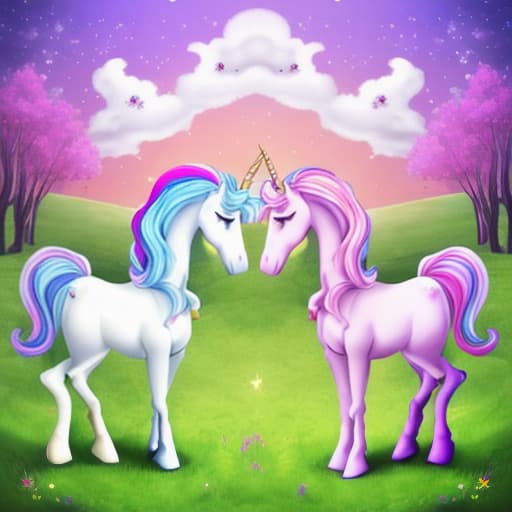  Two unicorns talking