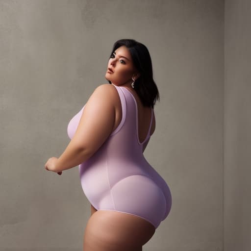 portrait+ style  , back view, giant , bbw, extremely fat , show whole body, head to toe view, short hair, backside pov, skimpy leotard, , extremely obese, sheer fabric, see thru, standing, 12 inch high heels, pink platform shoes, no side angle, very wide hips, giant hips, large , under , skimpy, light pink leotard, low angle pov, front low angle view, skin, large waist, show whole body, hair, red lips, not slim, not , mega fat, ultra obese, 500 pounds, very sheer fabric, fat arms and , very fat and obese, no belts, light pink full see thru, mega fat, very sheer fabric, 6 feet tall, long fat , light pink leotard, see thru, fat mega obese, dark room, realistic hyperrealistic, full body, detailed clothing, highly detailed, cinematic lighting, stunningly beautiful, intricate, sharp focus, f/1. 8, 85mm, (centered image composition), (professionally color graded), ((bright soft diffused light)), volumetric fog, trending on instagram, trending on tumblr, HDR 4K, 8K